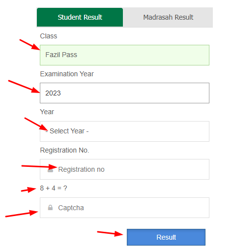 Fazil 1st Year Result