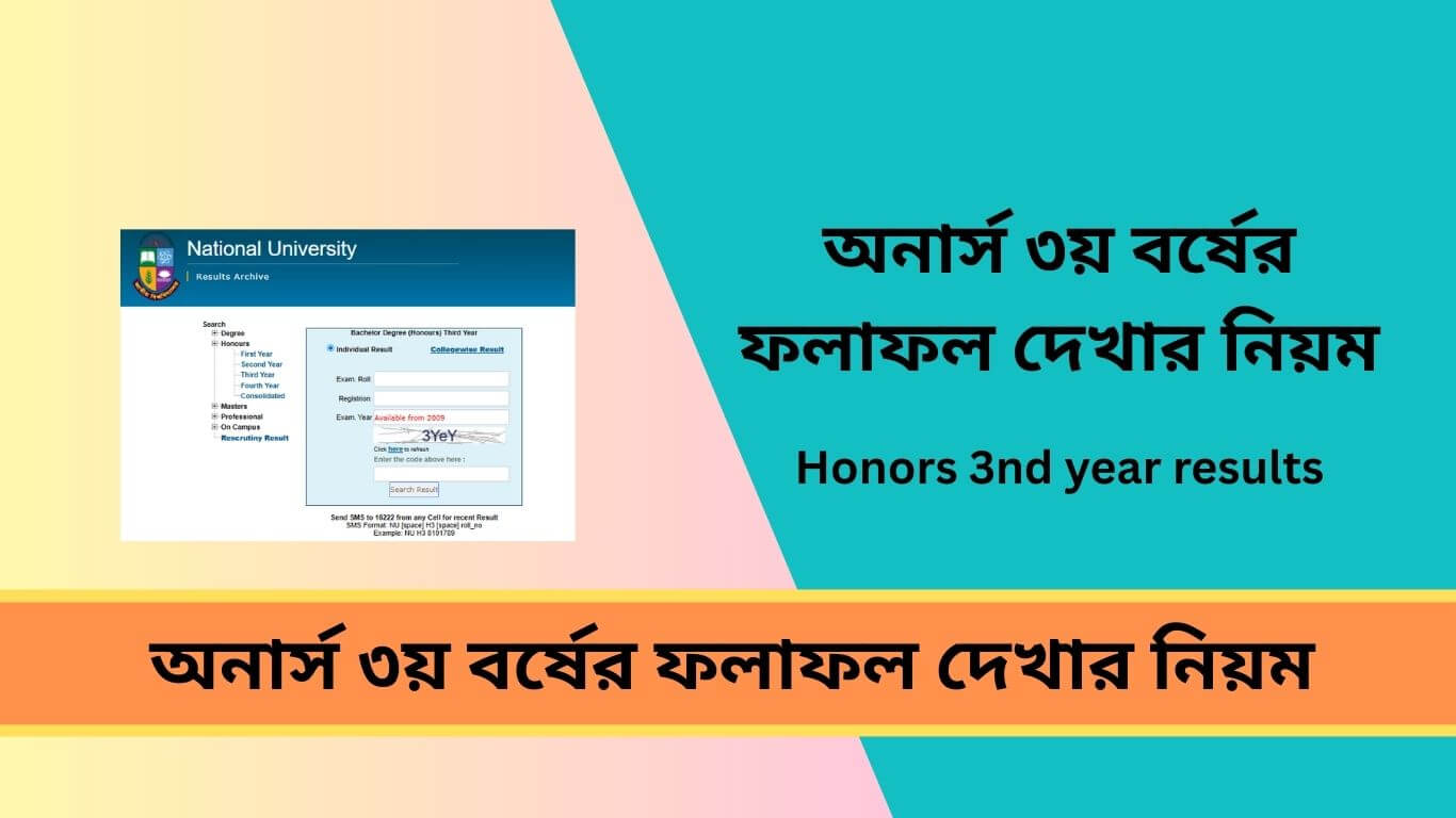 Honors 3nd year results