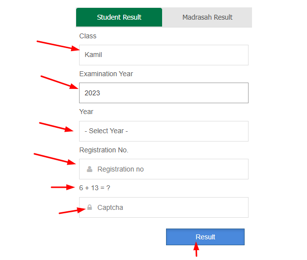 Kamil 1st Year Result